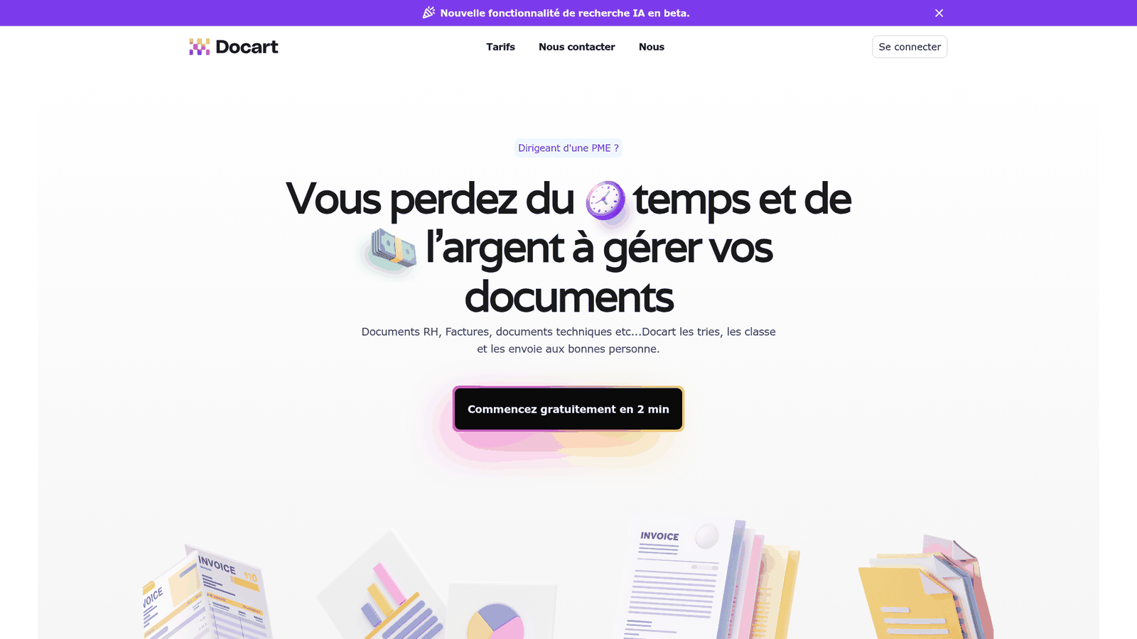 Docart — Assistant IA de gestion documentaire pour PME.