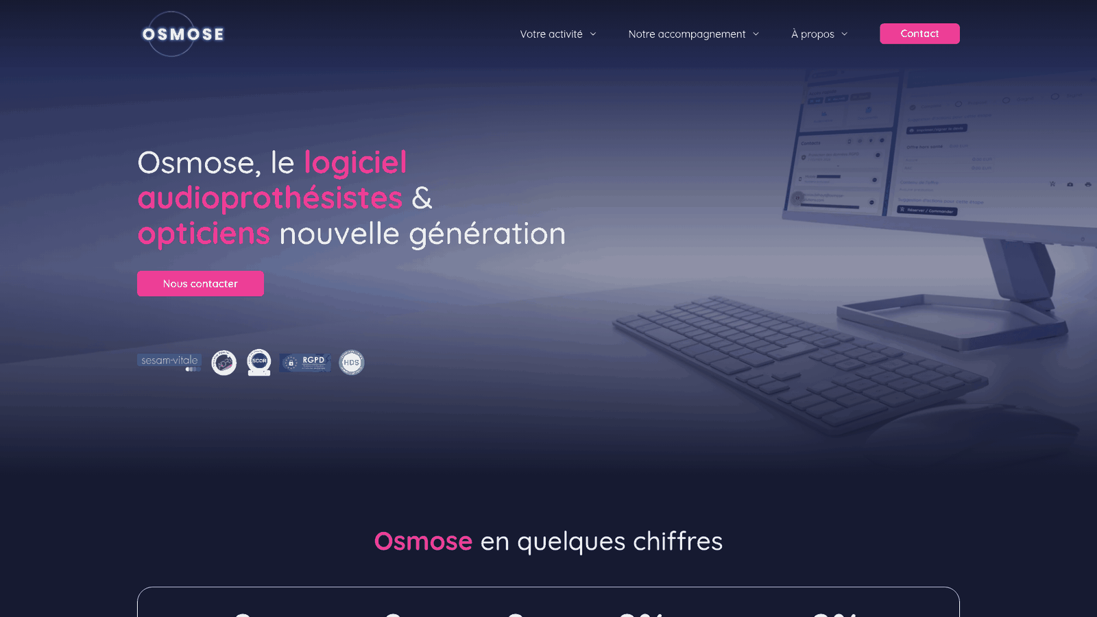 Osmose Solutions — Logiciel nouvelle génération pour audioprothésistes et opticiens.